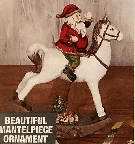 Santa on a Rocking Horse Fireplace Mantle Ornament - SantaOnRockingHorse.jpg